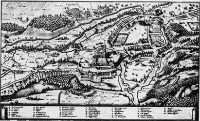 Copper Engraving - Abbey and Market Berchtesgaden